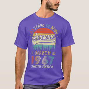 Born March 1967 55th Birthday Made In 1967 55 Year T-Shirt