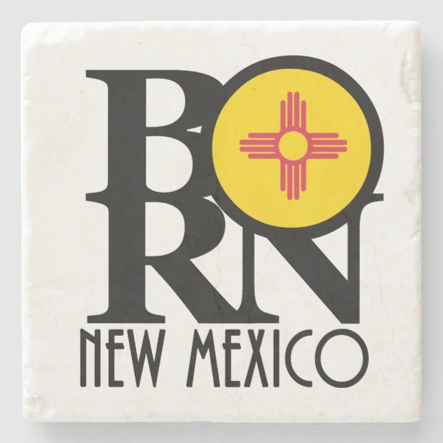 BORN New Mexico Stone Coaster (Front)