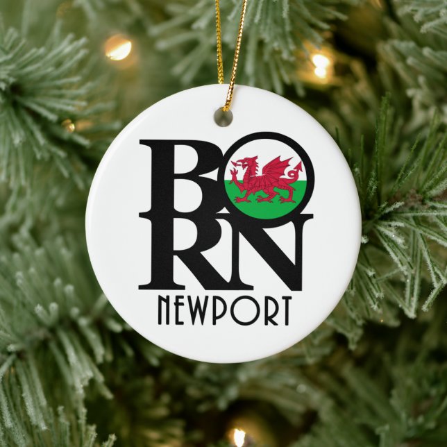 BORN Newport Wales Ceramic Tree Decoration (Tree)
