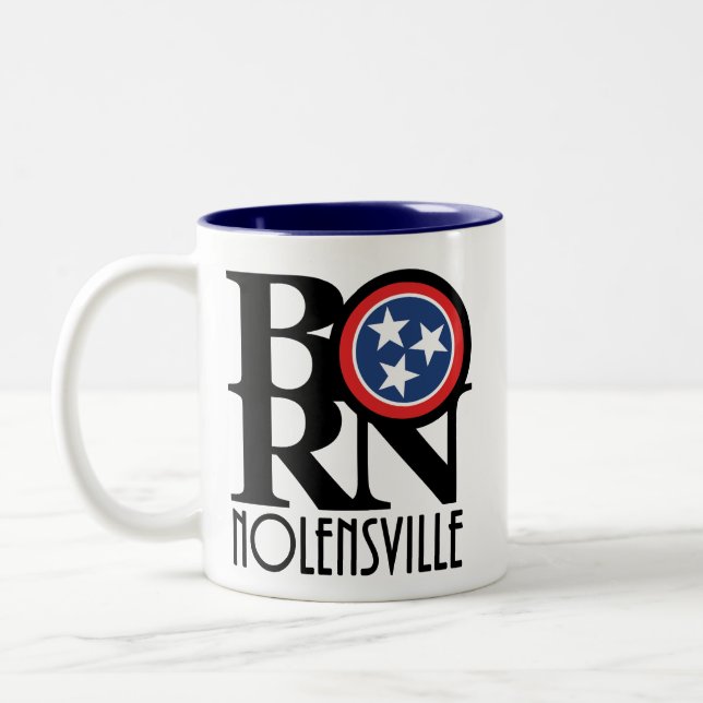 BORN Nolensville Two-Tone Coffee Mug (Left)