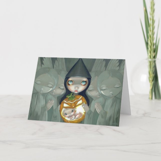 "Born of a Pumpkin" Greeting Card (Front)
