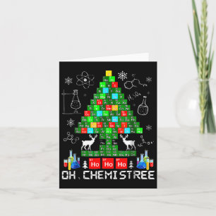 Born Oh Chemistree Funny Science Christmas Tree Ch Card