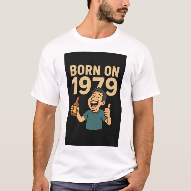 Born on 1979 – Vintage Funny T-Shirt (Front)