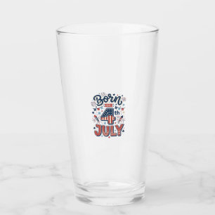 Born on 4th of July Patriotic Kids Shirt Design_1 Glass