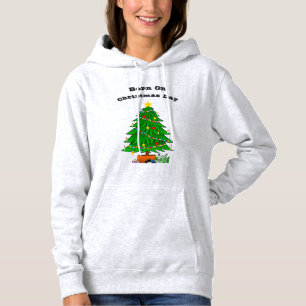 Born on Christmas Day" Unisex Hoodie – Tree Design
