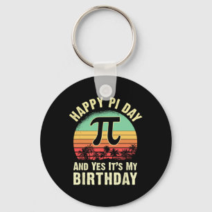 Born On Pi Day Birthday Decorations Happy 14 March Key Ring