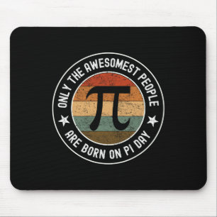 Born On Pi Day Birthday March 14 Funny Vintage Pi  Mouse Pad