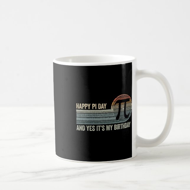 Born On Pi Day Birthday March 14th Maths Math 3.14 Coffee Mug (Right)
