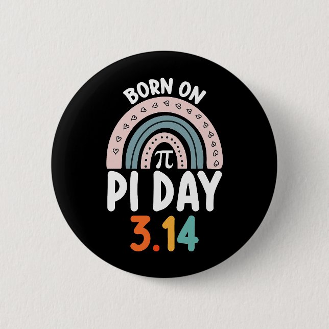 Born On Pi Day Birthday Math Funny 6 Cm Round Badge (Front)
