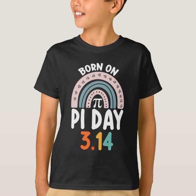 Born On Pi Day Birthday Math Funny T-Shirt (Front)