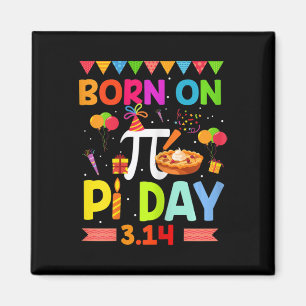 Born On Pi Day Birthday Math Teacher 3.14 Cake Gif Magnet