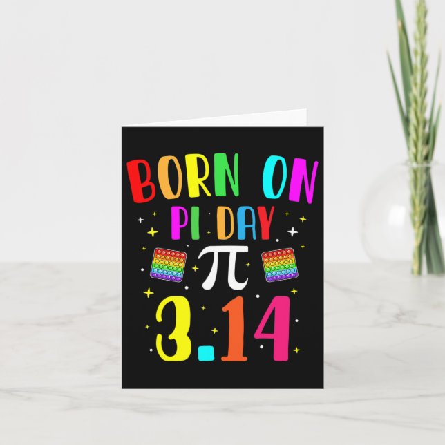 Born On Pi Day March Birthday Math Geek Teachers A Card (Front)