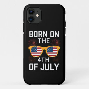 Born On The 4th Of July Birthday Sunglasses USA Case-Mate iPhone Case