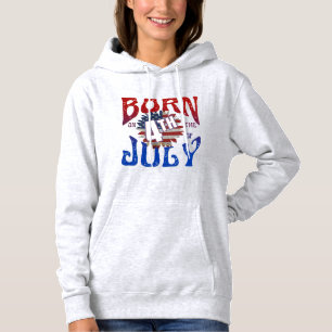 BORN ON THE 4TH OF JULY  HOODIE