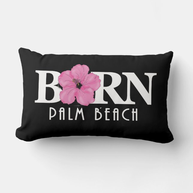 BORN Palm Beach Florida Pink Lumbar Cushion (Front)