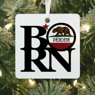 BORN Pasadena California  Metal Tree Decoration
