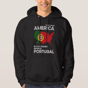 Born Portuguese Portugal American USA Citizenship Hoodie