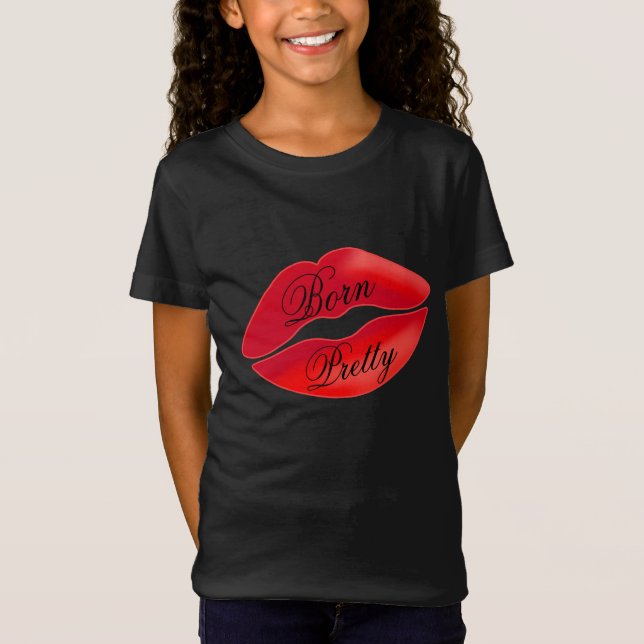 Born Pretty Lip Cute Girl Happy Makeup Cosmetic T-Shirt (Front)