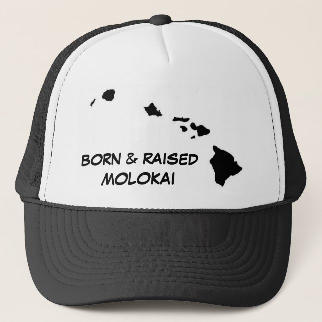 BORN & RAISED MOLOKAI TRUCKER HAT (Front)