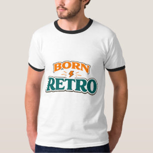 Born Retro Vintage 70s Aesthetic Lightning Bolt Sl T-Shirt
