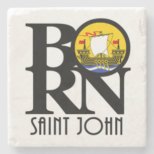 BORN Saint John New Brunswick Stone Coaster
