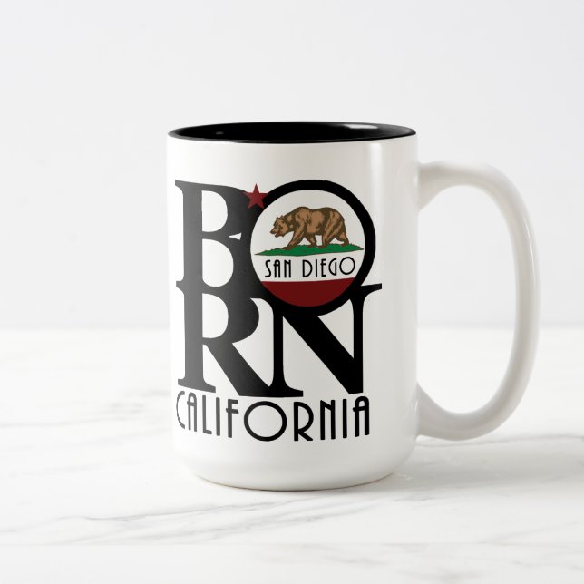 BORN San Diego 15oz Two-Tone Coffee Mug (Right)