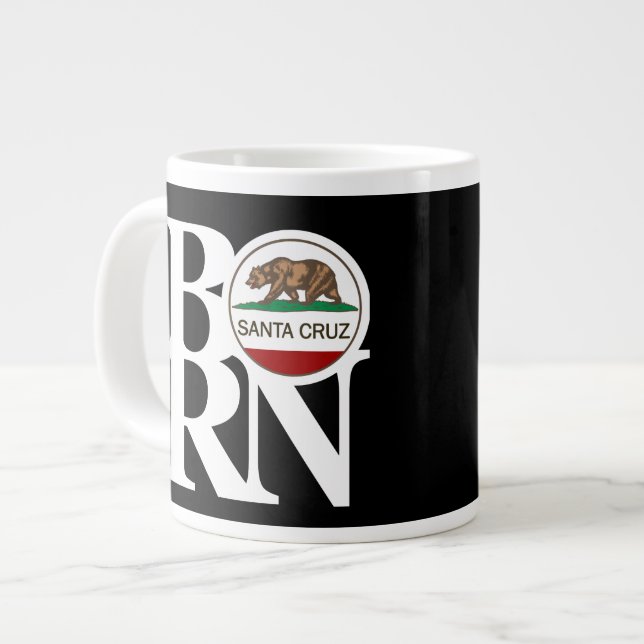 BORN Santa Cruz 20oz Black Large Coffee Mug (Front Left)