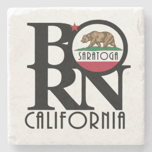 BORN Saratoga California Stone Coaster