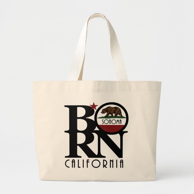 BORN Sonoma California Large Tote Bag (Front)