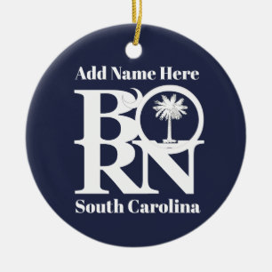 BORN South Carolina Ceramic Tree Decoration