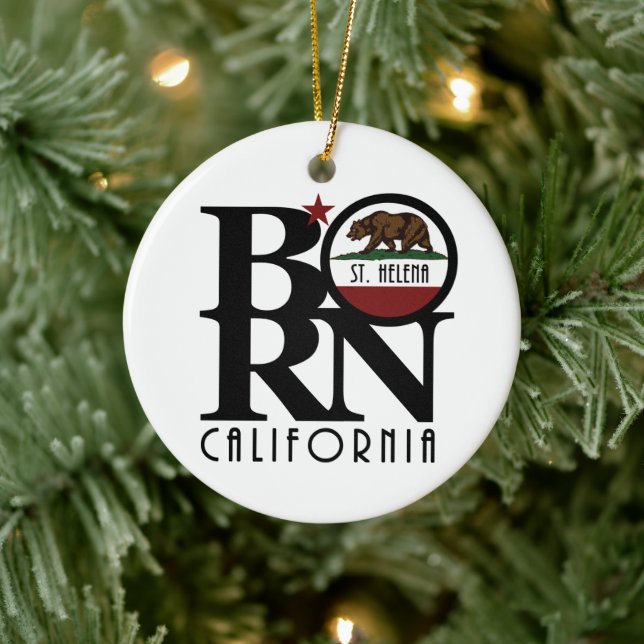 BORN St Helena California Ceramic Tree Decoration (Tree)