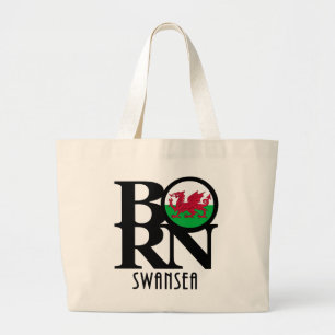 BORN Swansea Wales Large Tote Bag