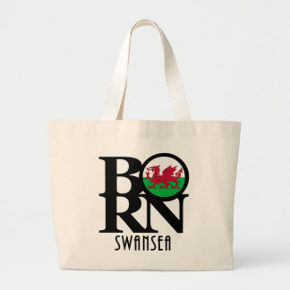 BORN Swansea Wales Large Tote Bag