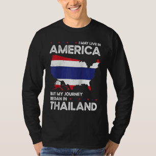 Born Thai Thailand American USA Citizenship Raglan T-Shirt
