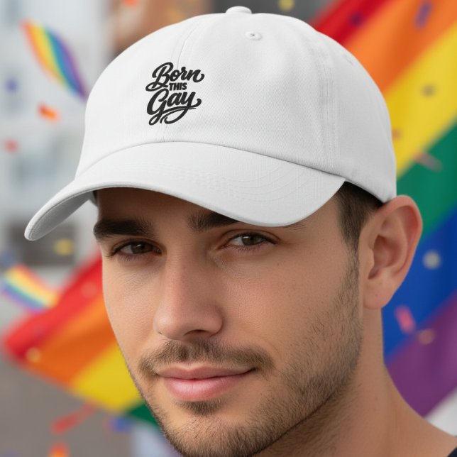 Born This Gay Pride Embroidered Hat (Born This Gay Pride Embroidered Baseball Cap
by Ricaso. Be your authentic self Ideal for pride month)