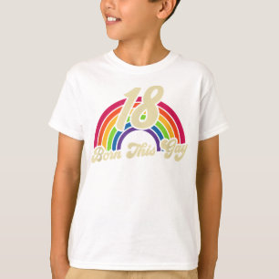 Born This Gay Rainbow 18th Birthday Gay Pride  T-Shirt