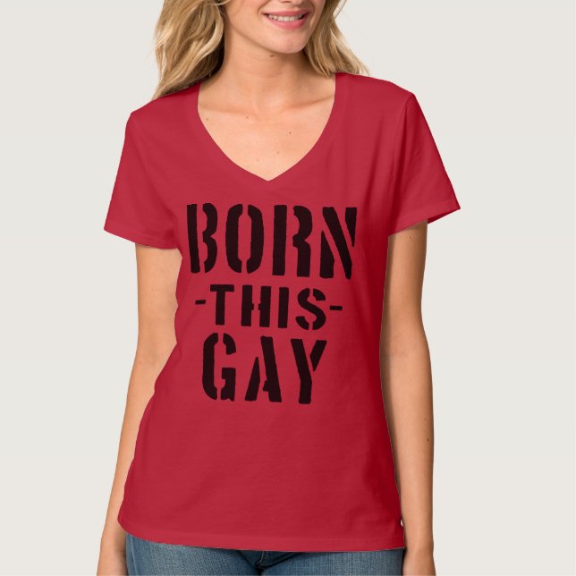 BORN THIS GAY! Women's Tee (Front)