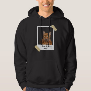 Born This Great Cute Orange Tabby Cat And Kitten A Hoodie