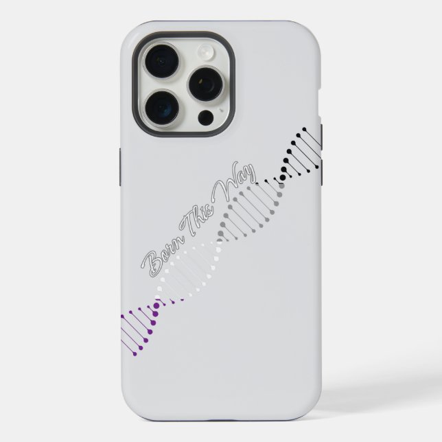Born This Way ACE - Asexual Pride DNA  iPhone Case (Back)