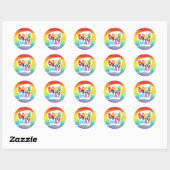 "Born This Way" Rainbow Pride  Classic Round Sticker (Sheet)