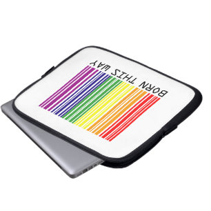 Born This Way Rainbow Tag Laptop Sleeve