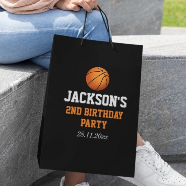 Born To Ball Basketball Themed Kids Birthday Medium Gift Bag (Creator Uploaded)