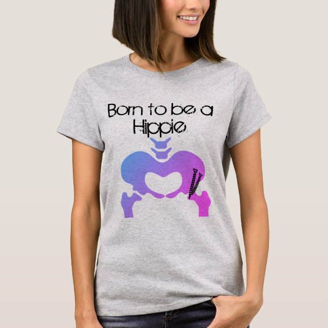 Born to be a Hippie PAO Women's T Shirt Purple Hue (Front)