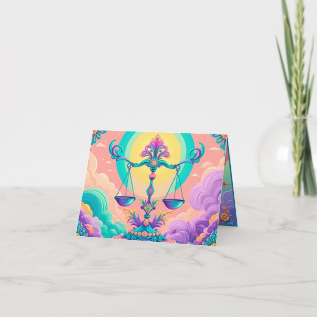 Born to be a Libra for birthday Card (Front)