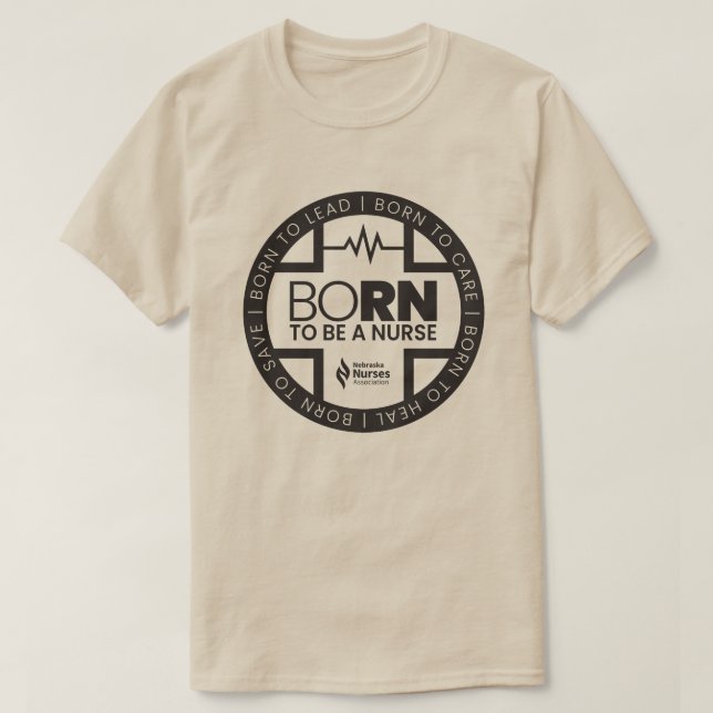 Born To Be A Nurse Light Coloured T-Shirt (Design Front)