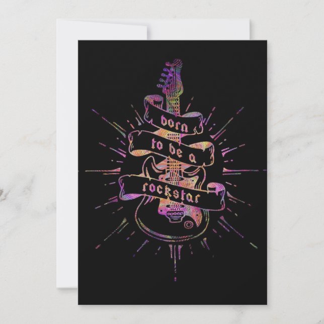 Born to be a Rock Star Holiday Card (Front)