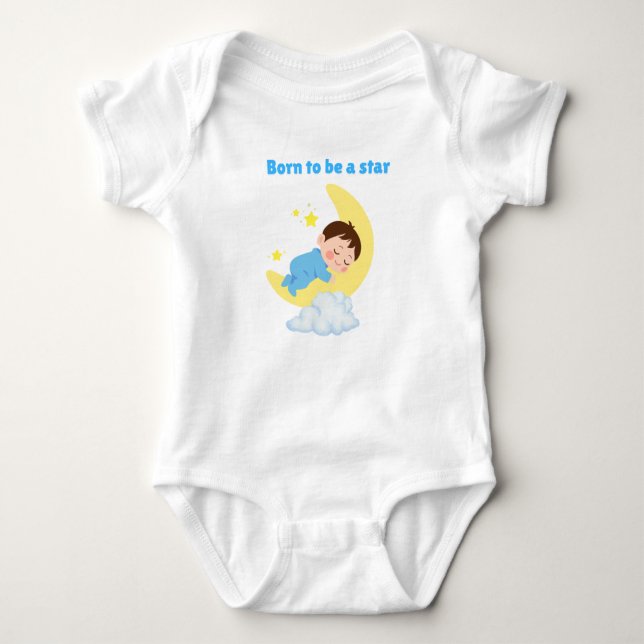 Born to be a star baby bodysuit (Front)
