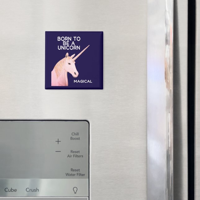 Born to Be a Unicorn Statue Head and Magical Magnet (In Situ (Fridge))