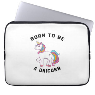 Born to Be A Unicorn T-Shirt_ Vintage Cute Lovely Laptop Sleeve