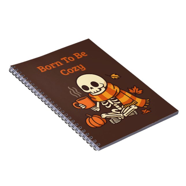 Born to Be Cosy – Skeleton  Notebook (Right Side)